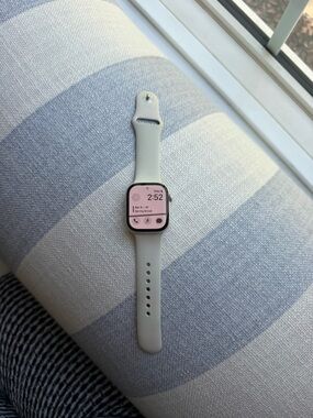 Apple Watch Series 10 Silver Aluminum Case with White Sport Band - 42mm